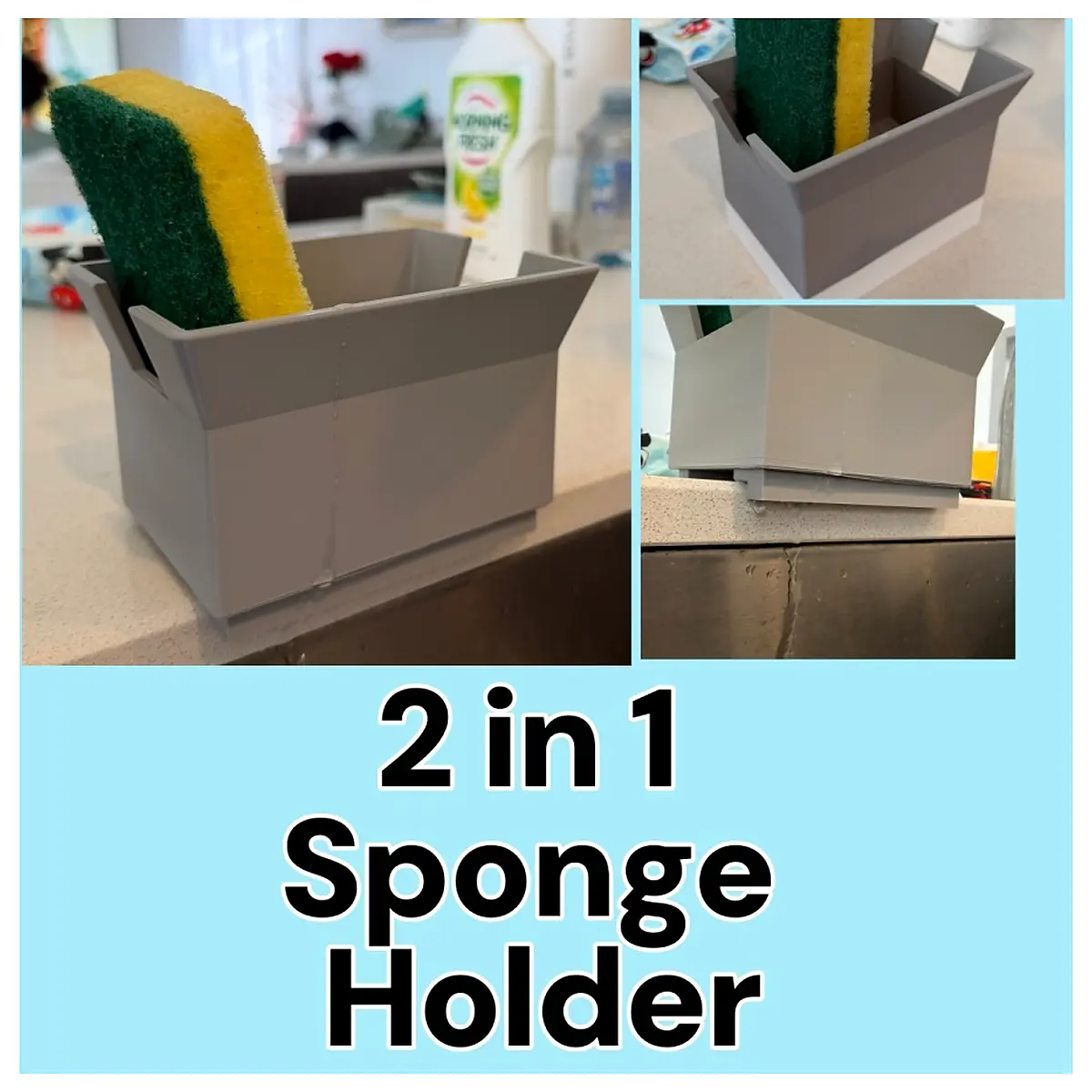 smart sponge holder with drainage holes adjustable bathroom organizer for soap and loofah non slip sink accessory