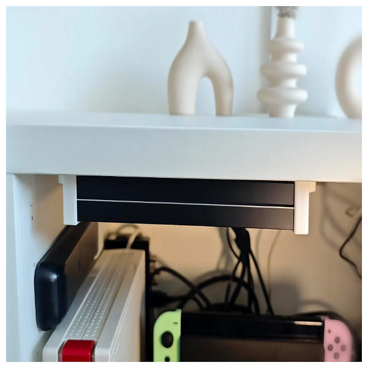 Goove AI Sync Box 2 Mounting Bracket Desk Cabinet Under Shelf Organizer Smart Home Storage Solutions