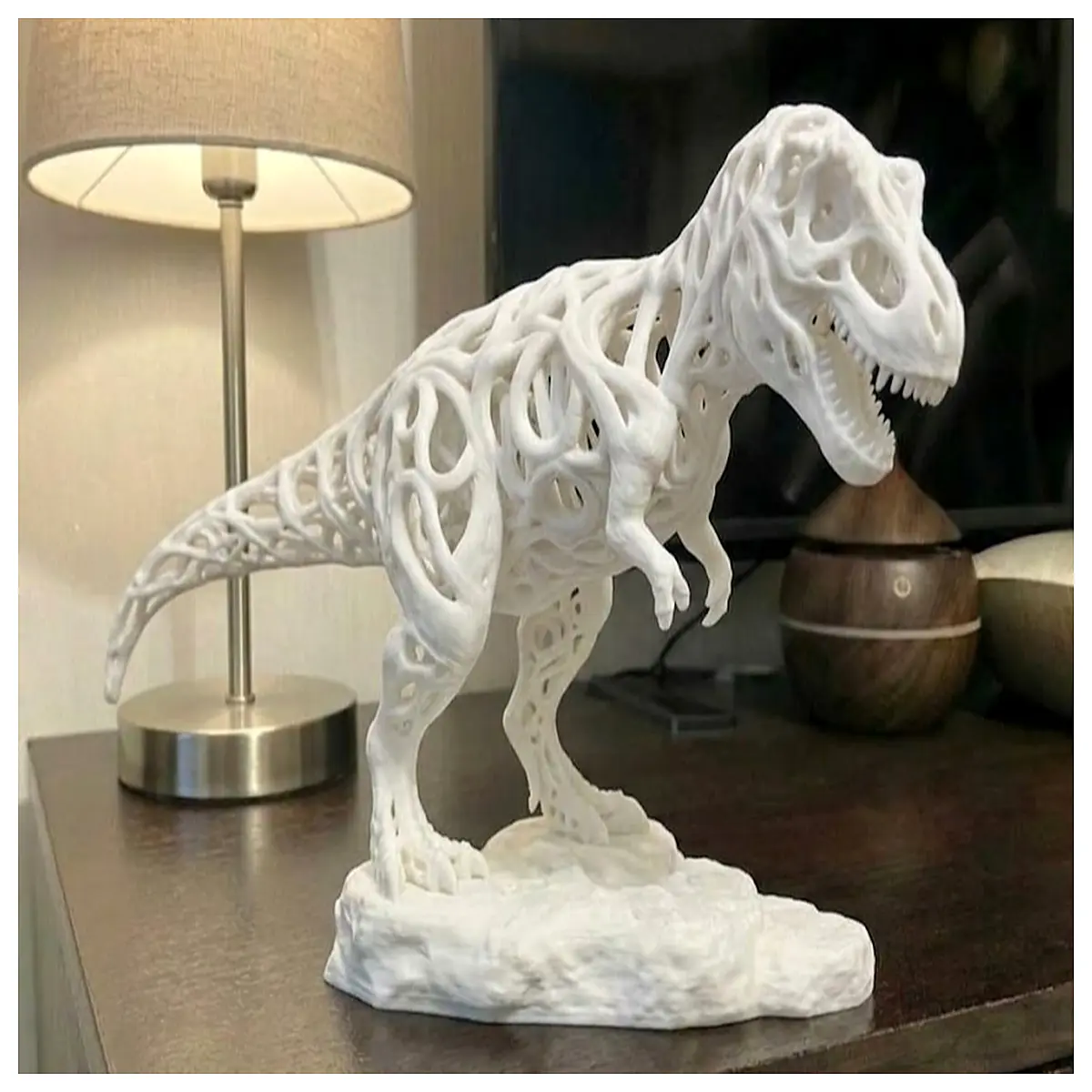 Voronoi Style T Rex Model Realistic Dinosaur Figure Collectible Prehistoric for Dinosaur Fans