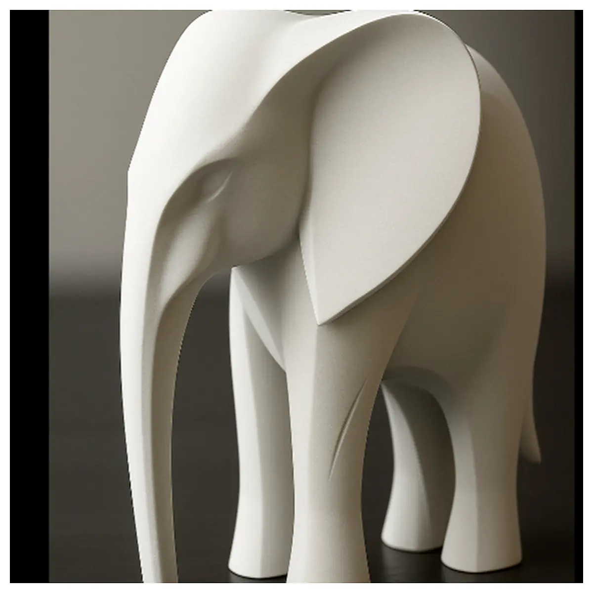 minimalist elephant statue for home decor modern abstract animal figurine contemporary living room shelf ornament zen office desk accessory
