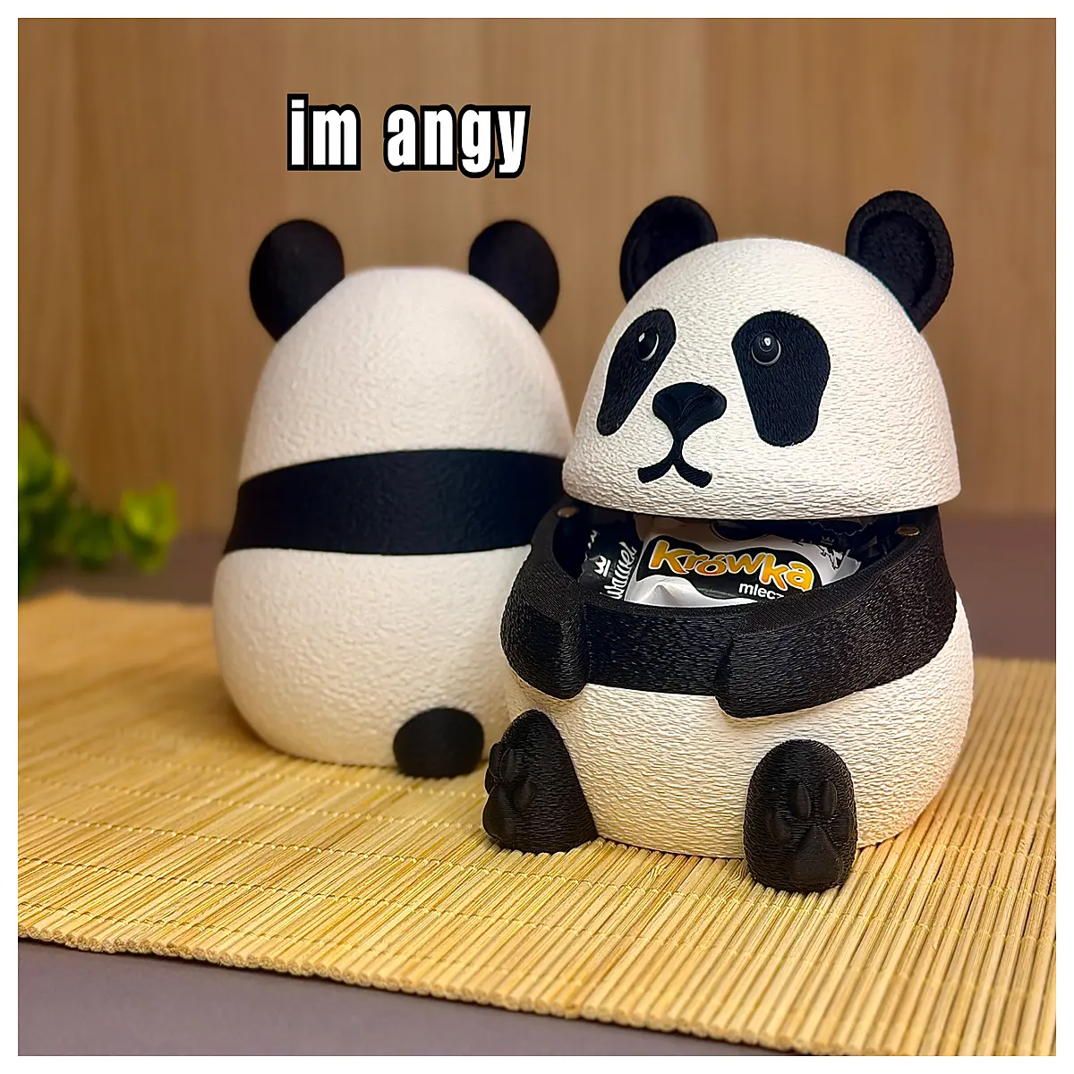 Cute Panda Snack Box Storage Container Toy Organizer Kids Lunch Box Storage Box Snack Holder