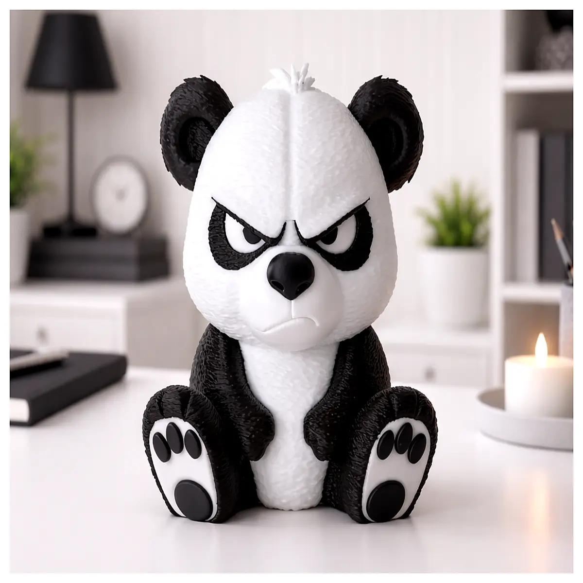angry panda plush toy grumpy bear stuffed animal for kids birthday gift funny cartoon character decoration