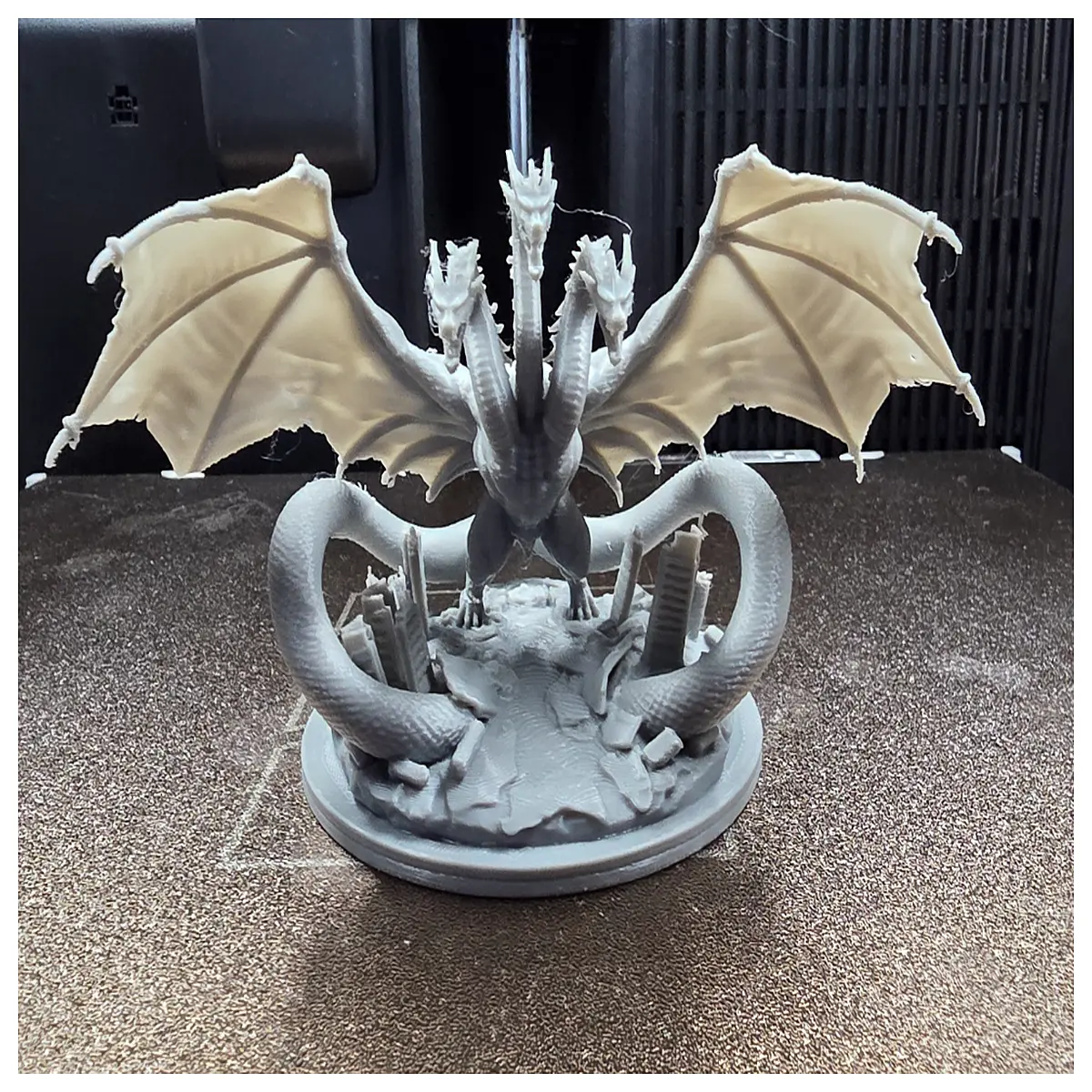 King Toy Three Headed Model Kids Collectible Monsterverse