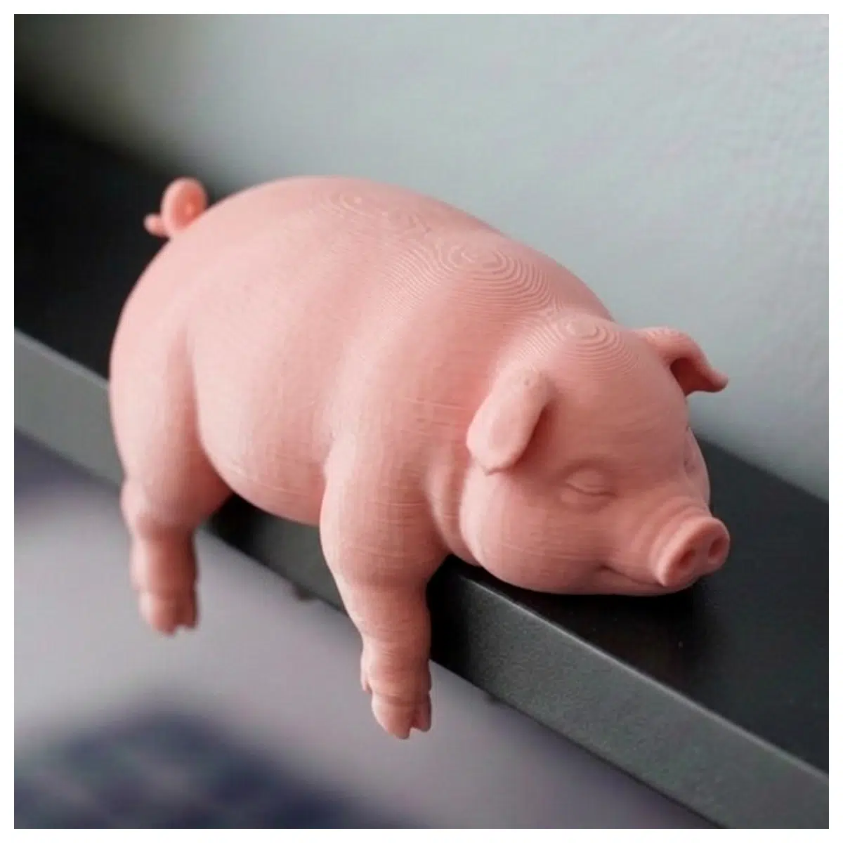cute sleeping pig monitor desk accessory plush toy for home office decor