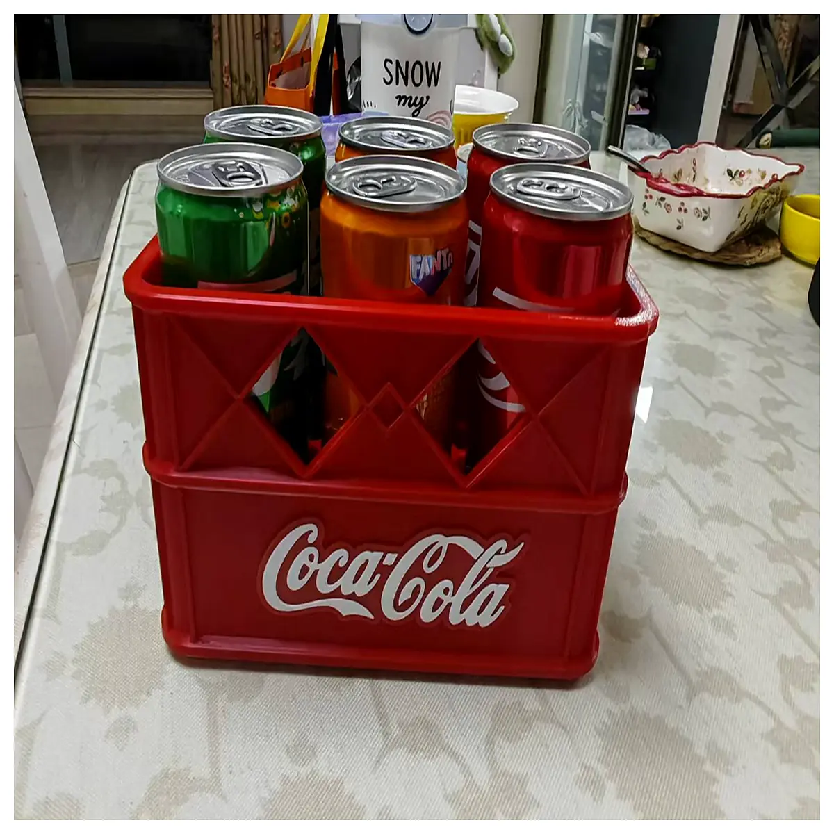 Storage Box 6 Cans 32330ML Slim Cans Beverage Organizer Snack Storage Container
