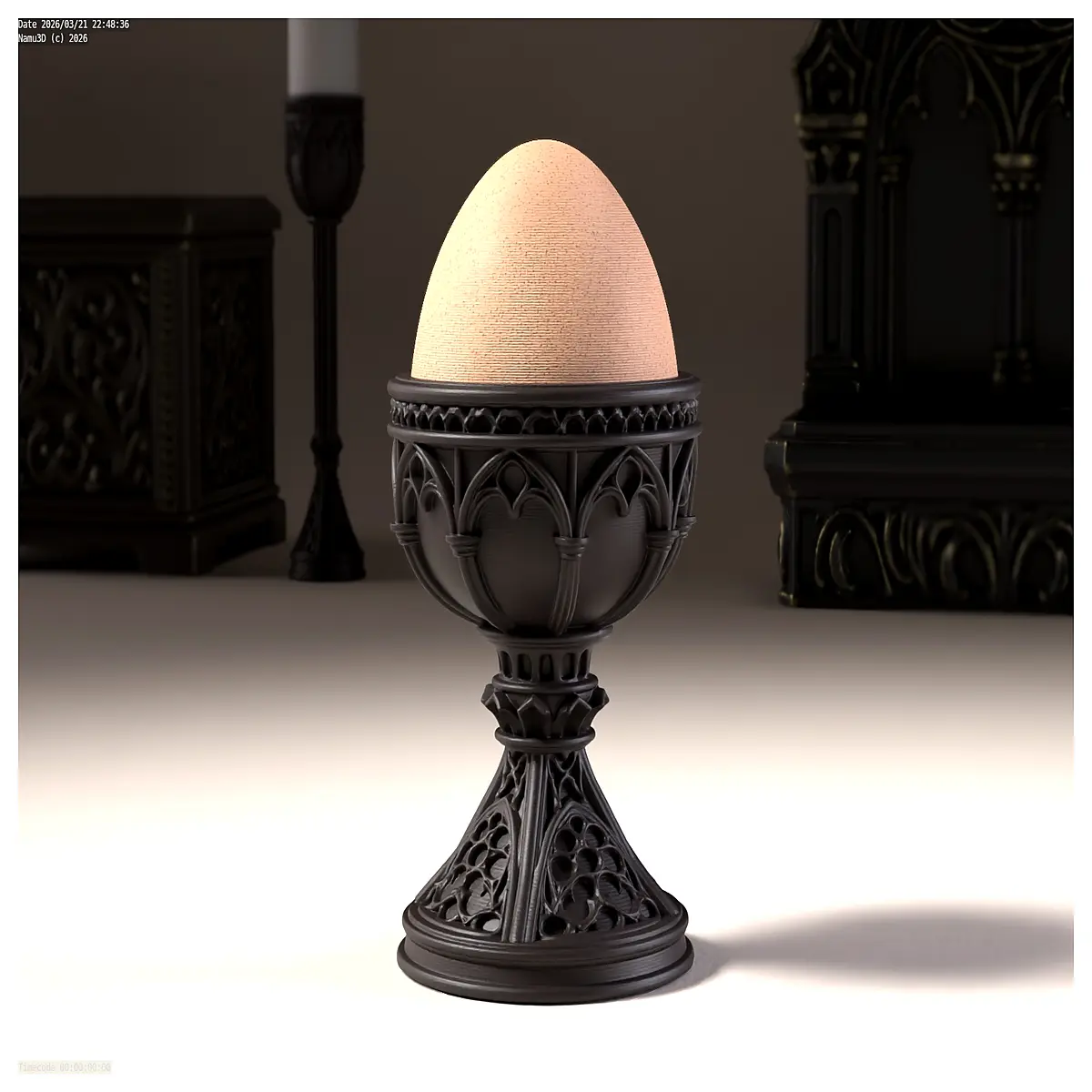 Gothic Egg Pod Victorian Decor Black Classic Elegant Window Display Ornament Wedding Decoration Piece