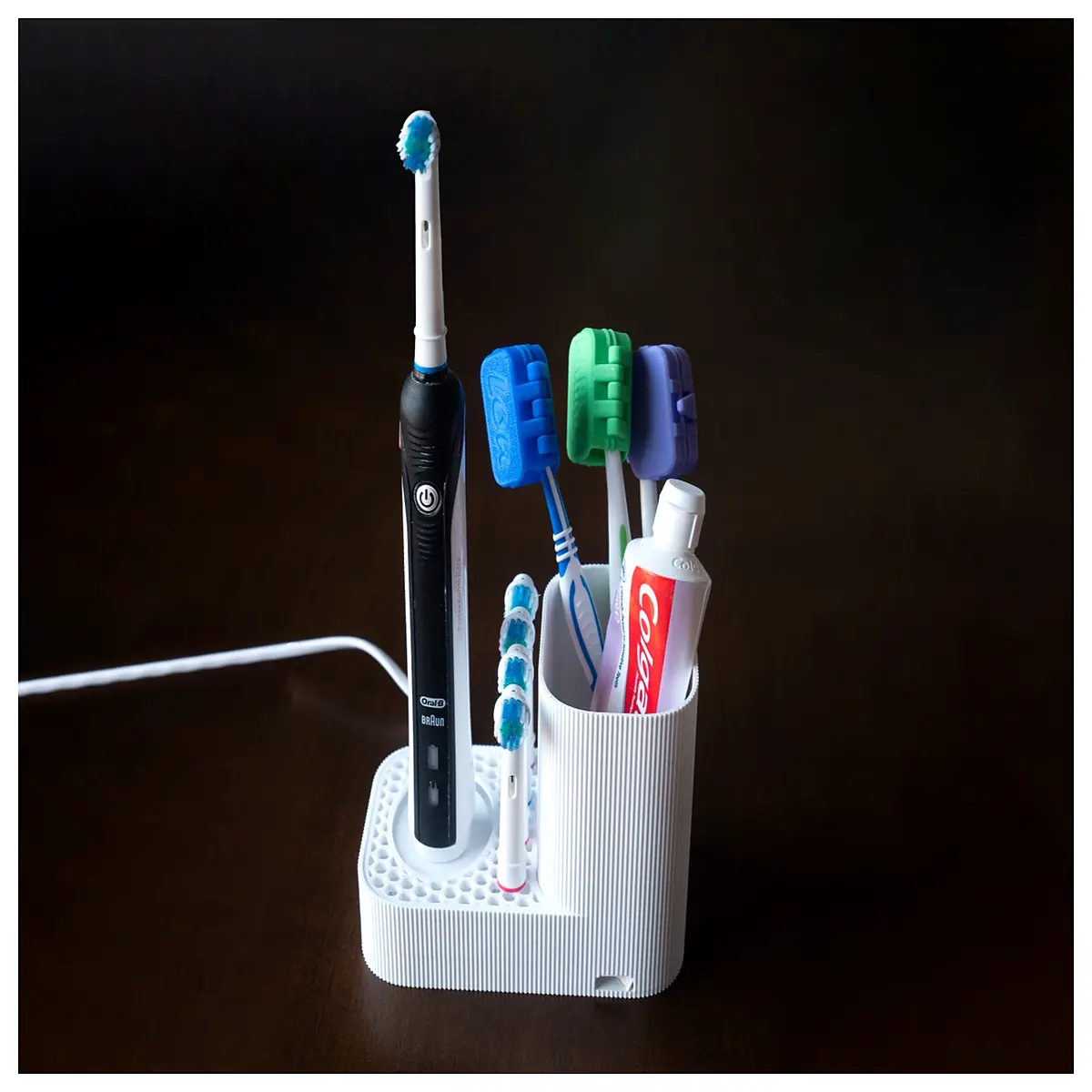 Oral B Charging Dock Bathroom Organizer Toothbrush Holder Cleaning Accessories Charging Station Brush Storage