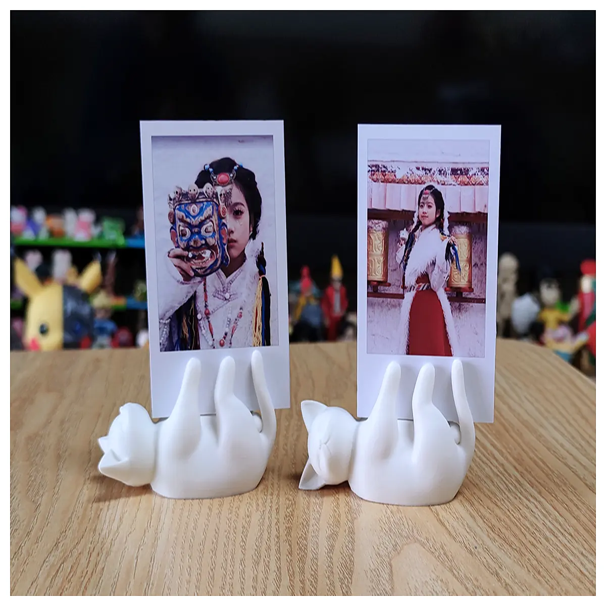 Cat Photo Frame Holder Desktop Decoration Photo Stand Wall Ornament Pet Memorial Photography Accessory