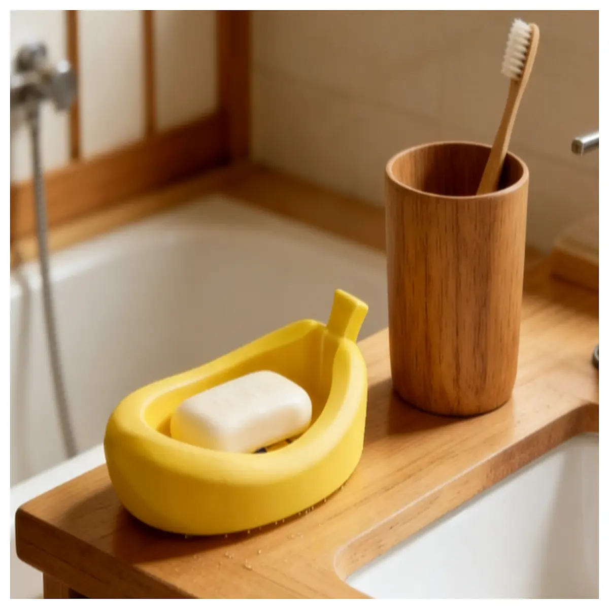 Banana Soap Box Draining Bottom Bathroom Soap Holder Creative Storage Porous Drainage Kitchen Bath Soap Dispenser