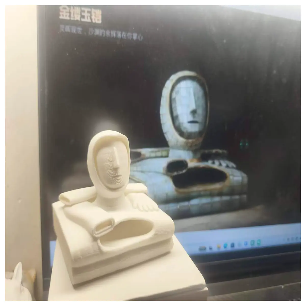 Peace Elite Ghost of Tomorrow Golden Jade Armor Desktop Figurine Model Game Collection Character Toy Scene Decoration