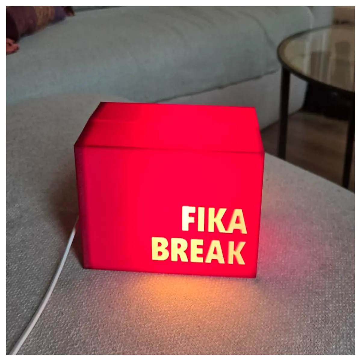 fika break cozy reading for home office relaxation ambient mood lighting small desk scandinavian style night