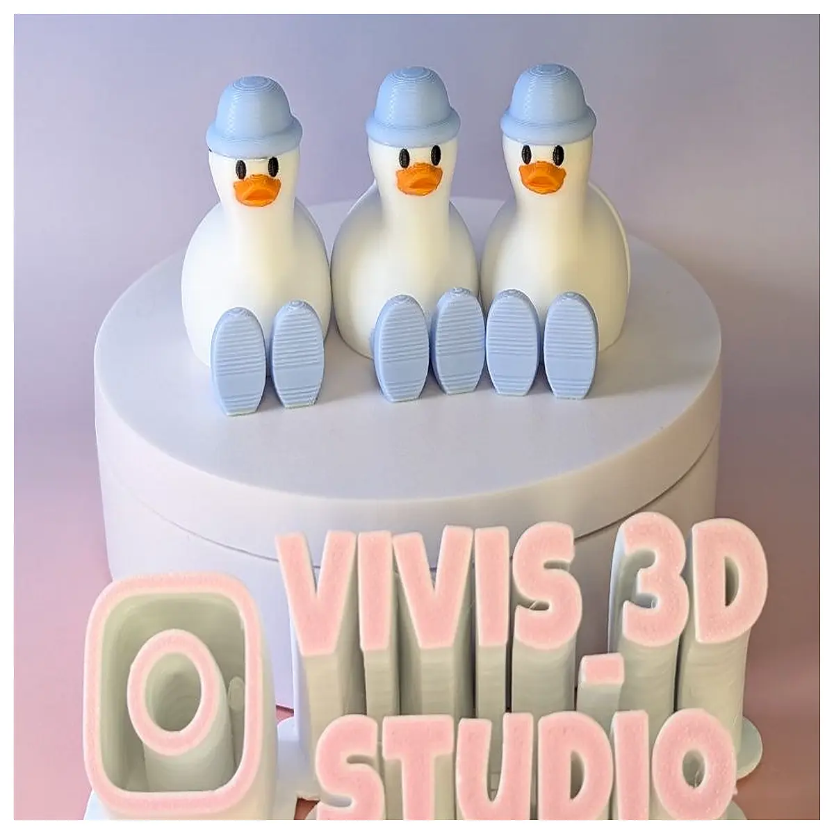 Cute Mobile Duck Printing Toy Easy to Print Duck Model Kids Fun Educational Puzzle Toys Simple Assembly Accessories