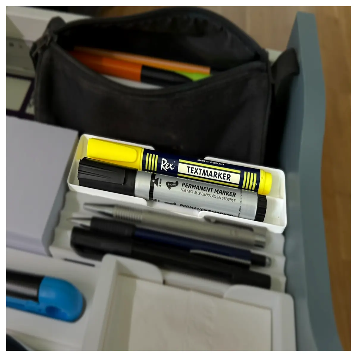 magnetic gridfinity pen holder desktop organizer modular storage for markers and stationery
