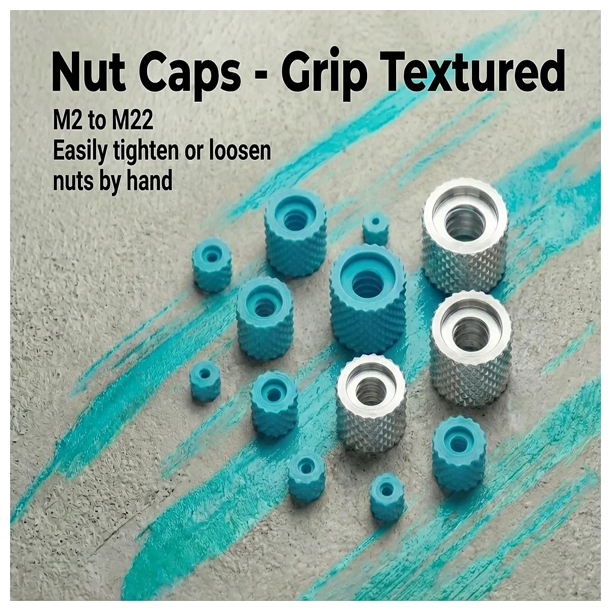 M2 M22 Hex Nut Cover with Hand Grip Fastening Component Auto Parts Nut Cover Accessories