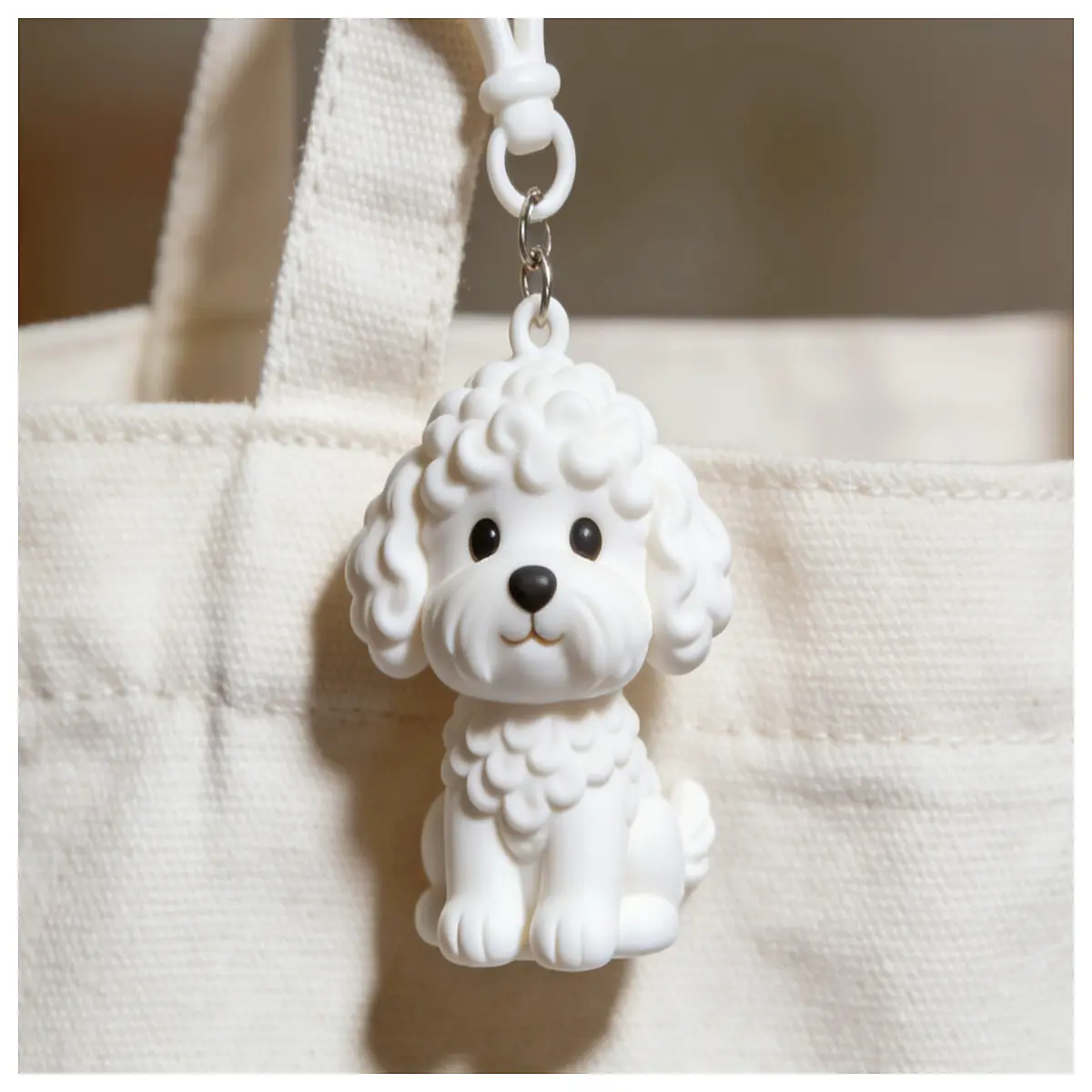 Poodle Dog Ornament Keychain Accessory Bag Decoration Pet Cute Hanging Charm Small Dog Gift Dog Toy