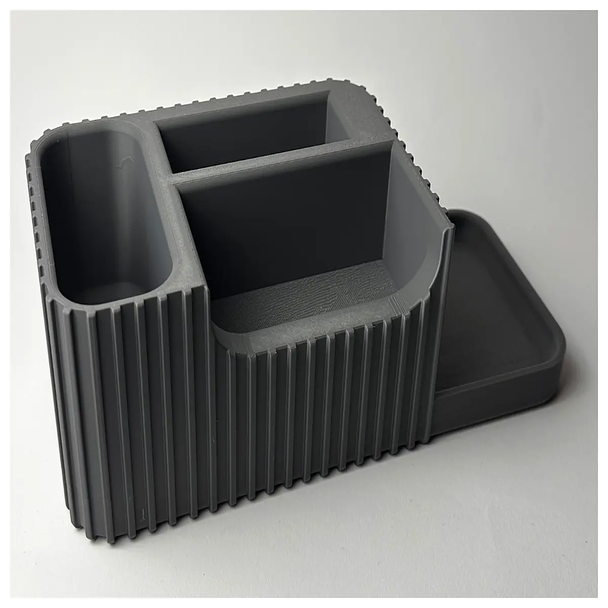 Desktop Organizer with Groove Design Desk Storage Solutions Office Supplies Holder Clutter Organizer Accessories