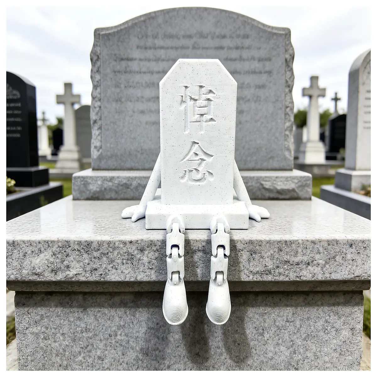 Sitting Grave Memorials Qingming Festival Cemetery Gifts Cemetery Creative Decorations Grave Models Festival Presents