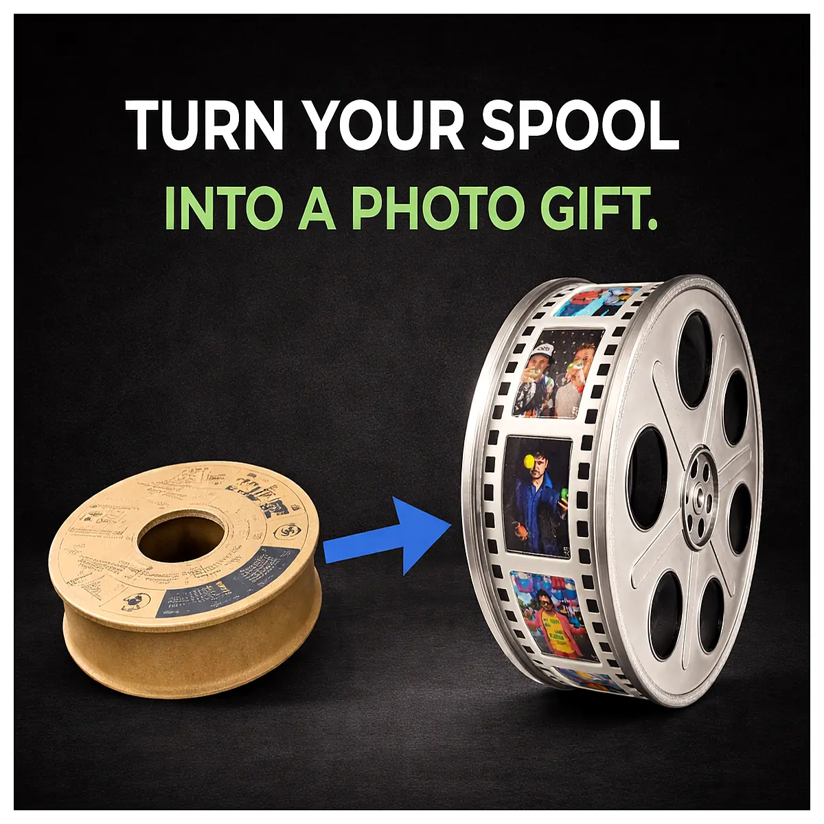 diy film roll photo gift custom vintage camera print nostalgic movie strip decor personalized film canister keepsake