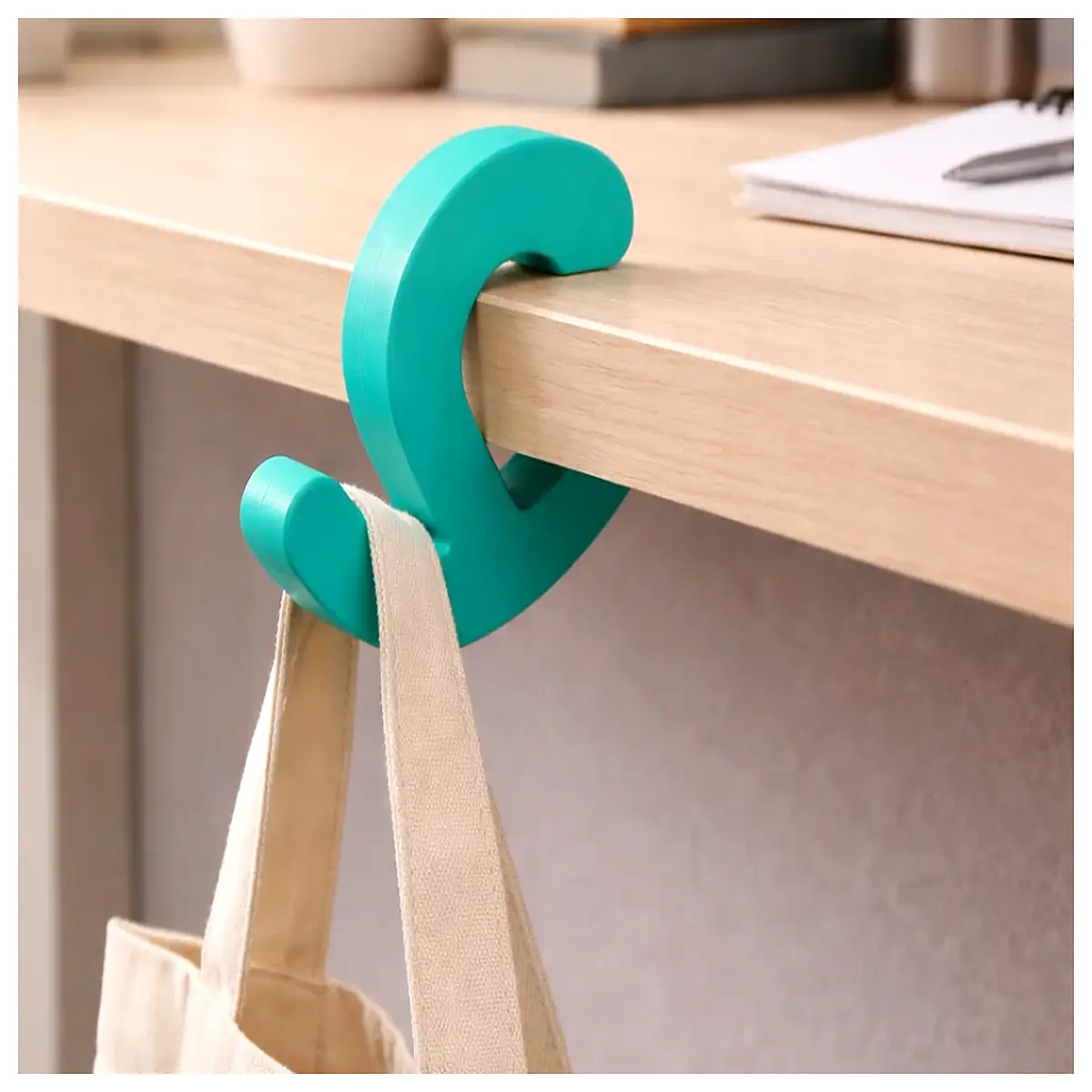 Desktop Organizer Hooks Desk Shelf Holder Wall Mounted Hooks Phone Stand Office Desk Accessories