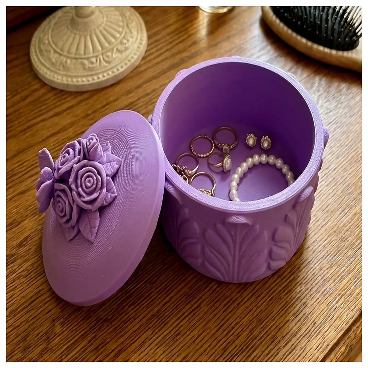 Elegant Floral Jewelry Box Cute Rose Accessory Box Jewelry Holder Decorative Box Gift Box Creative Storage Girl s Dream
