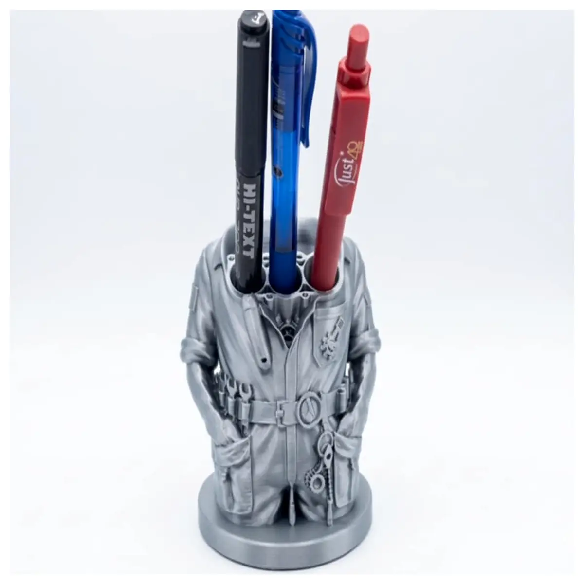 mechanical pen holder desktop organizer metal for ballpoint pens pencils storage box office supplies