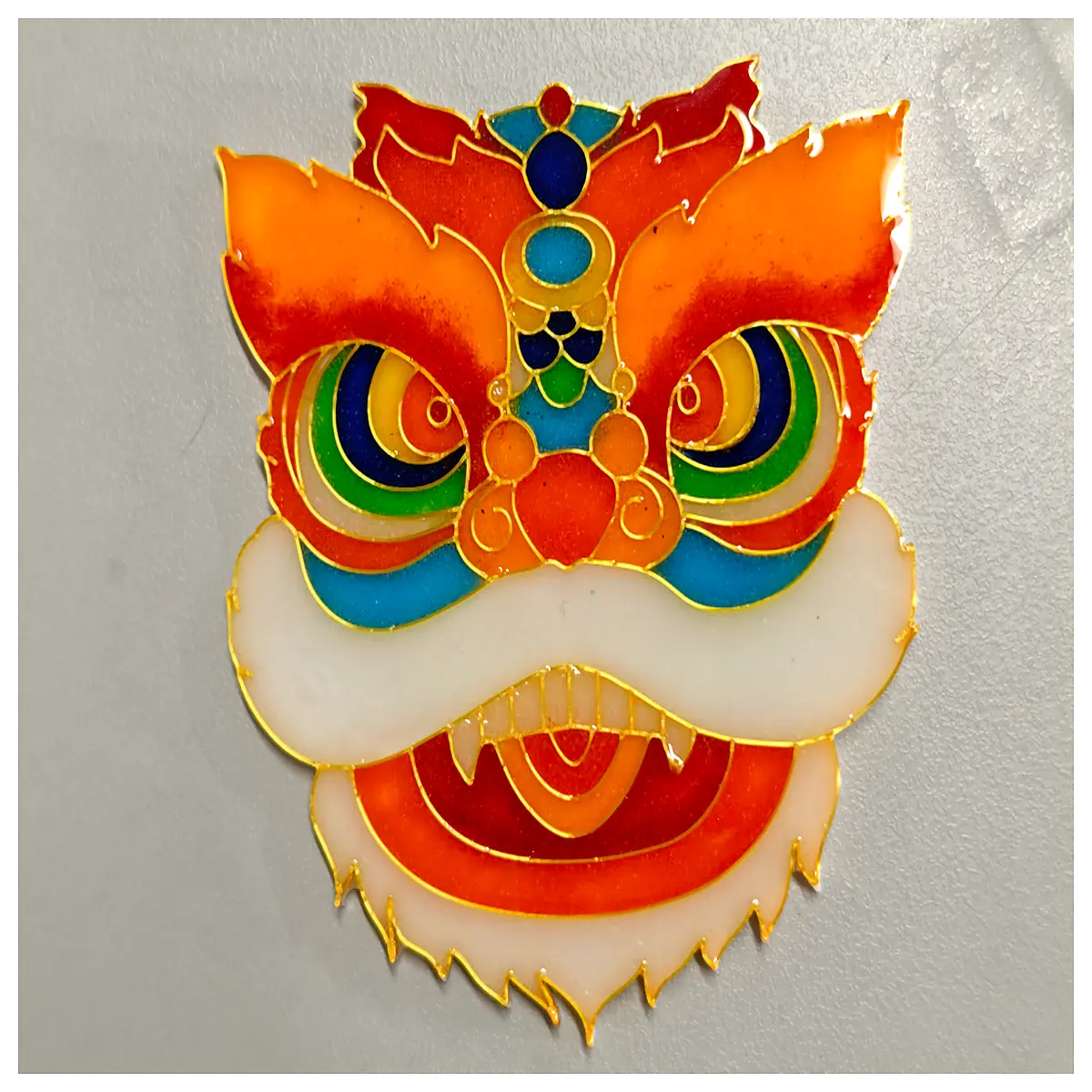 Fencai Cloisonn Lion Template Sand Painting Tutorial Creative Art Lion Sculpture ing Sand Art Techniques