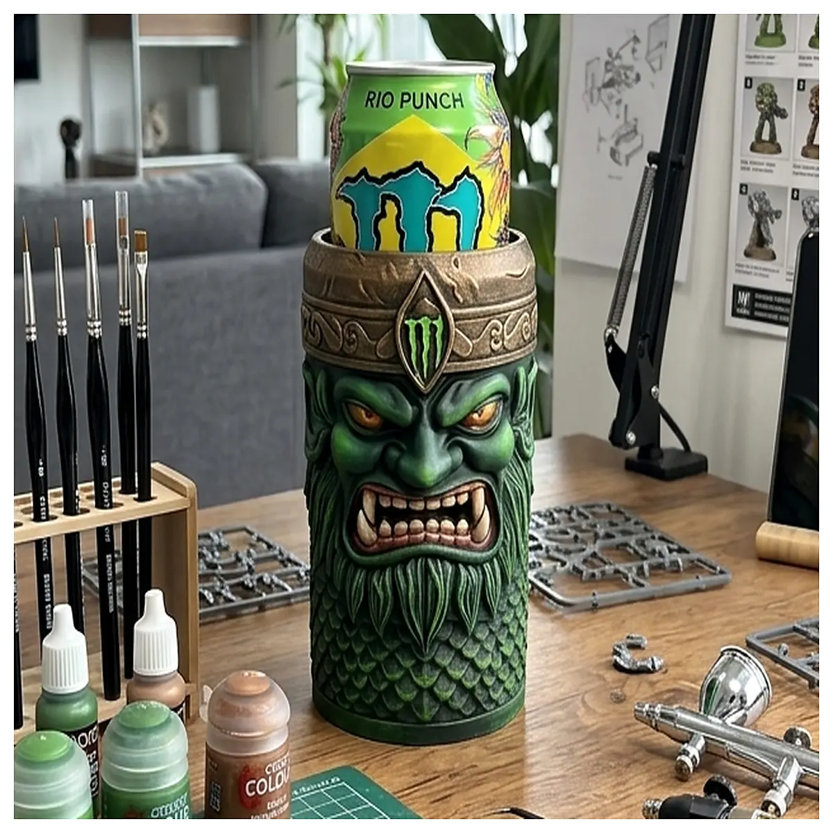 energy can cooler kawaii face mug insulator sleeve gamers