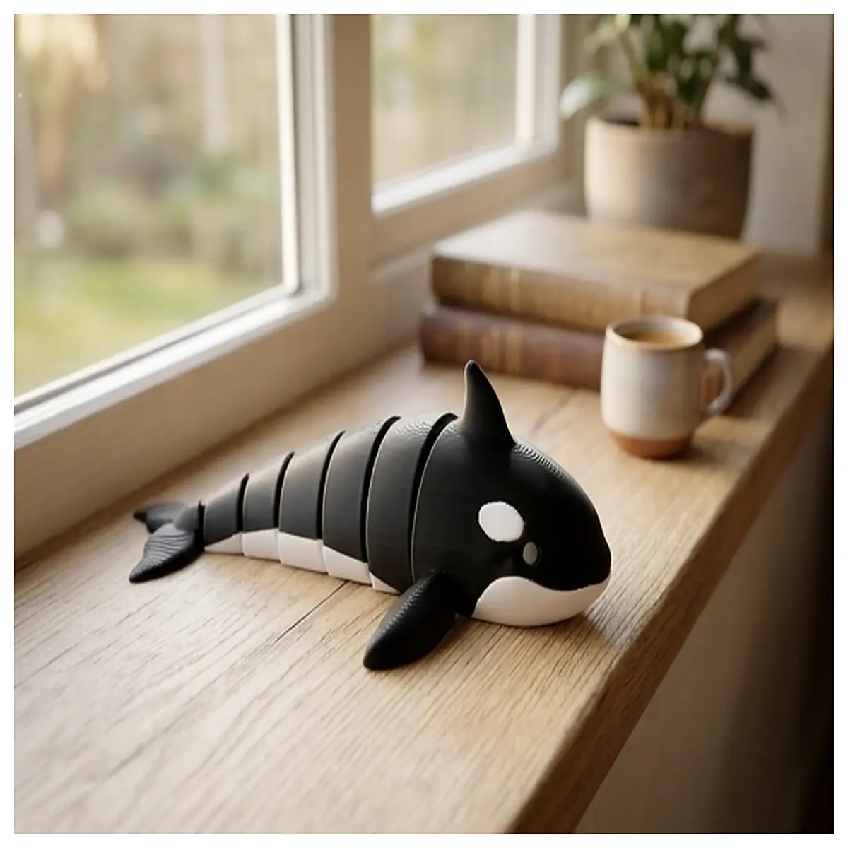 Articulated Whale Model Realistic Ocean Animal Toy Educational Kids Aquarium Decoration Whale Parts