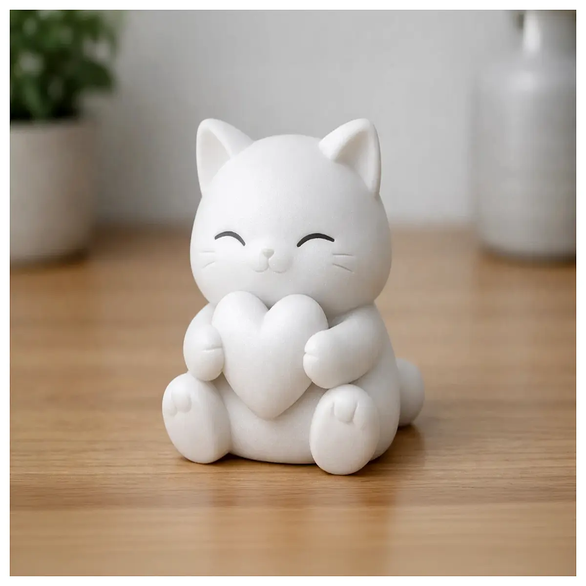 Cute Plush Cat Toy Holding Adorable Kitten Plushie Pet Kids Birthday Present