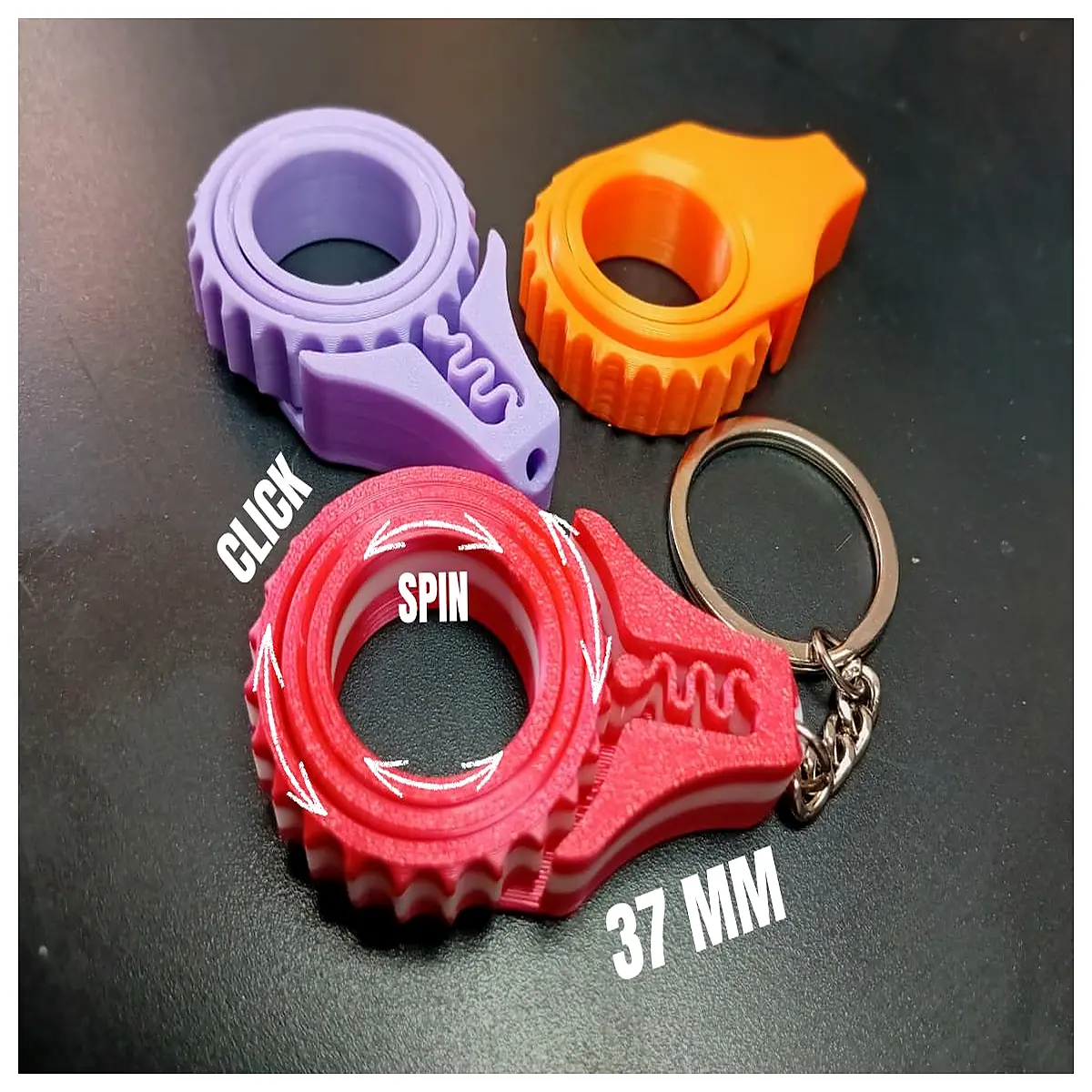 Key Switch Rotating Stress Relief Keychain Release Anxiety Fun Stress Toy Tactile Comfort Creative Gift Key Switch Toy