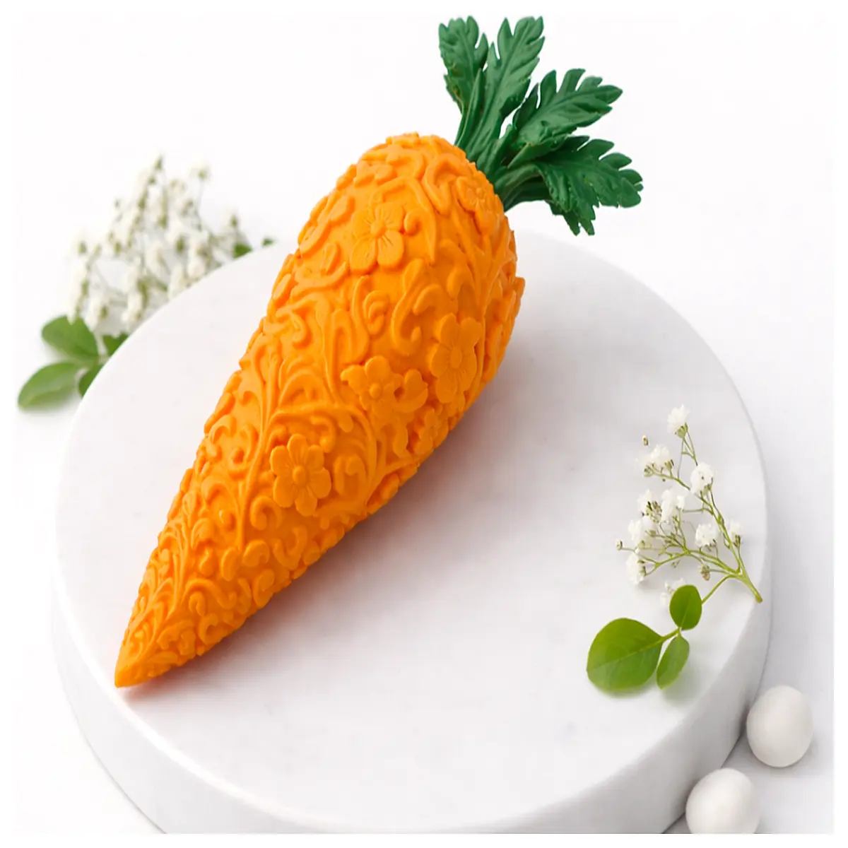 Floral Easter Bunny Decoration Easter Carrot Display Flower Decor Festive Ornament