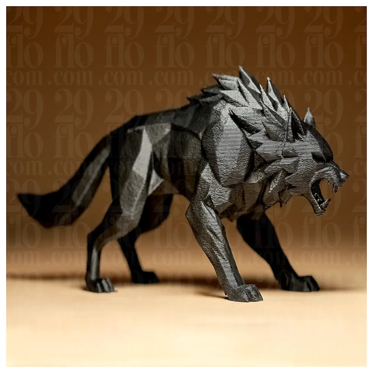 Geometric Wolf Sculpture Model Decoration Figurine Geometry Art Collection Modern Art Desk Ornament