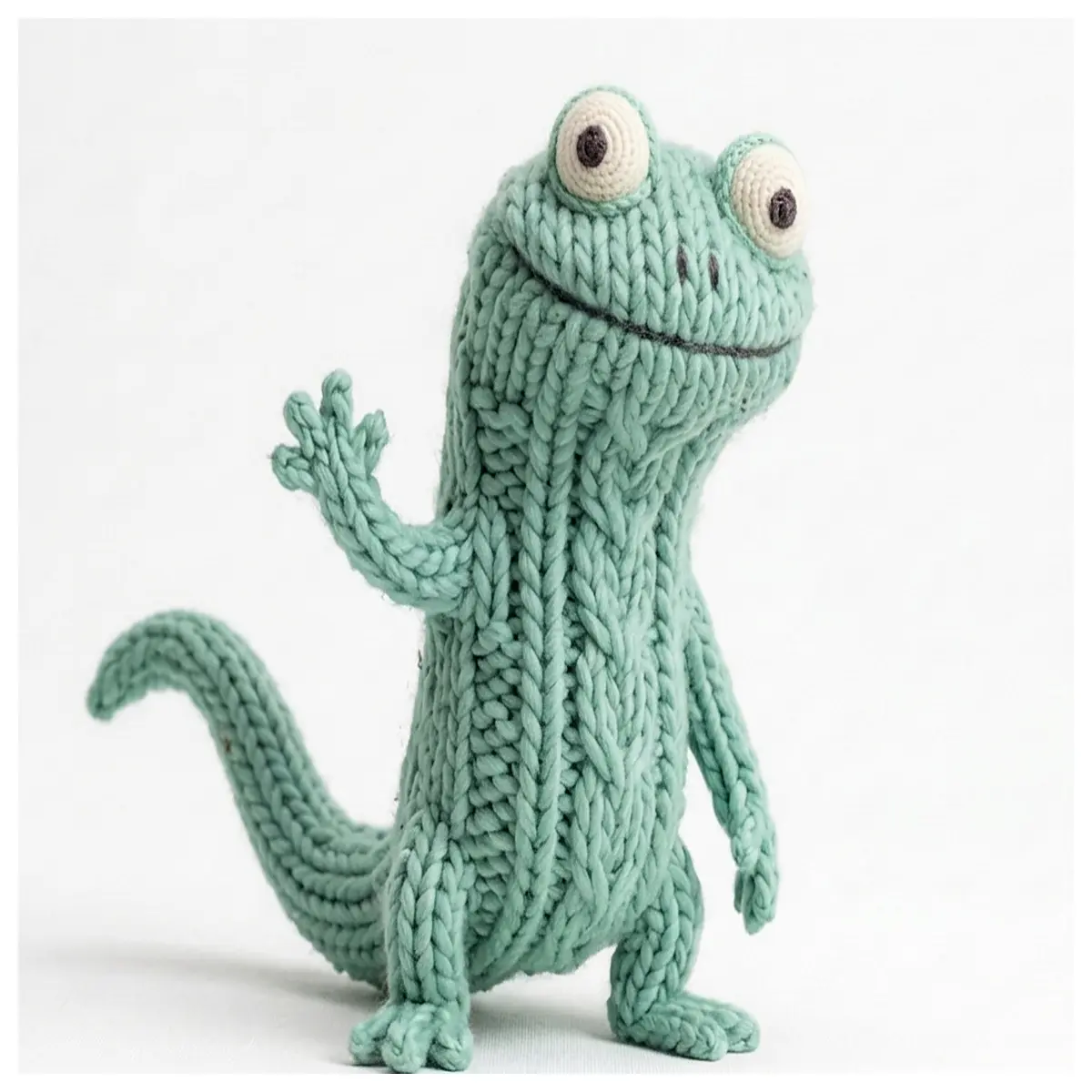 cute knitted lizard meme plush toy funny reptile stuffed animal kids