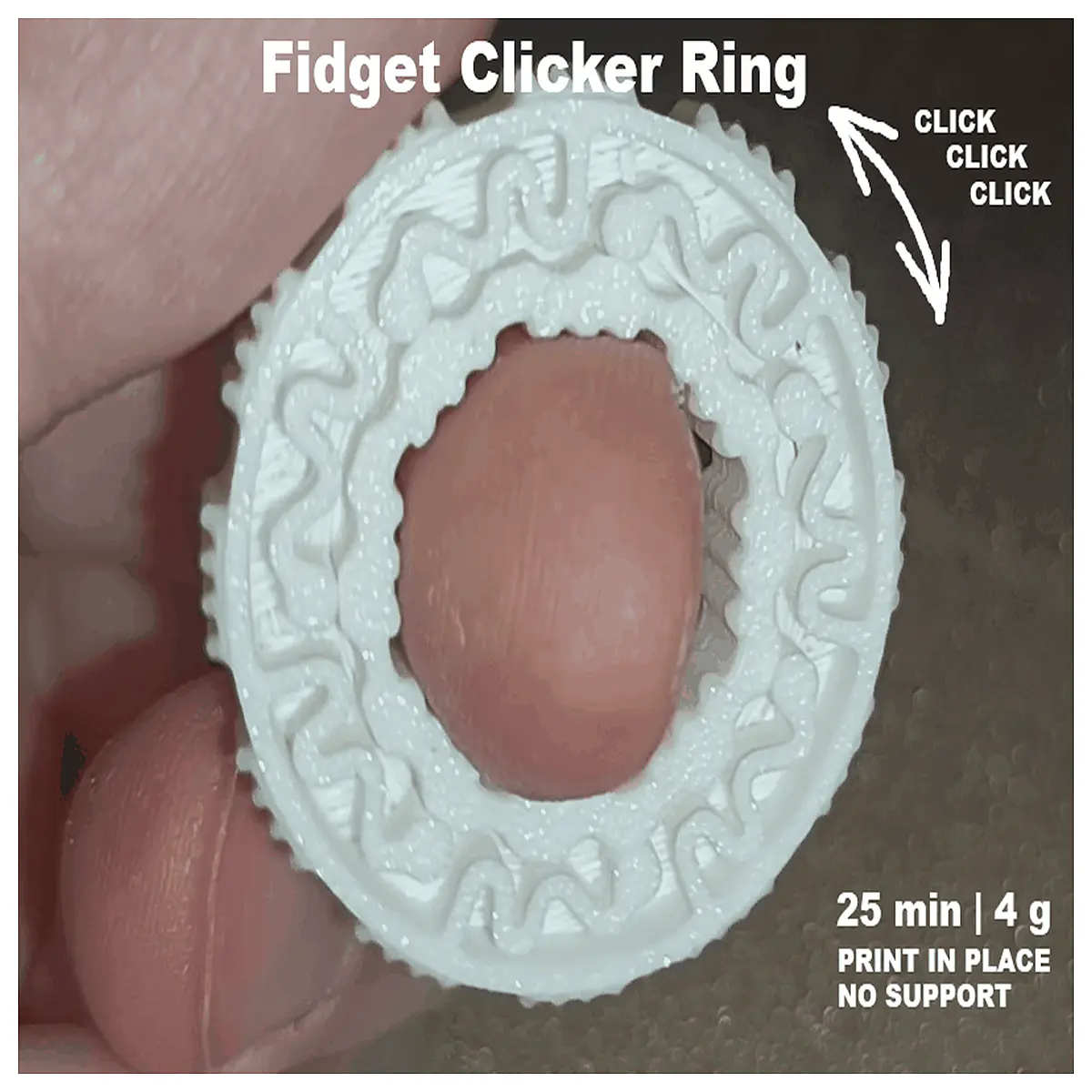 Squeeze Ring Stress Relief Tool Fidget Toy for Anxiety Mood Release Calming Sensory Stimulation Stress Buster
