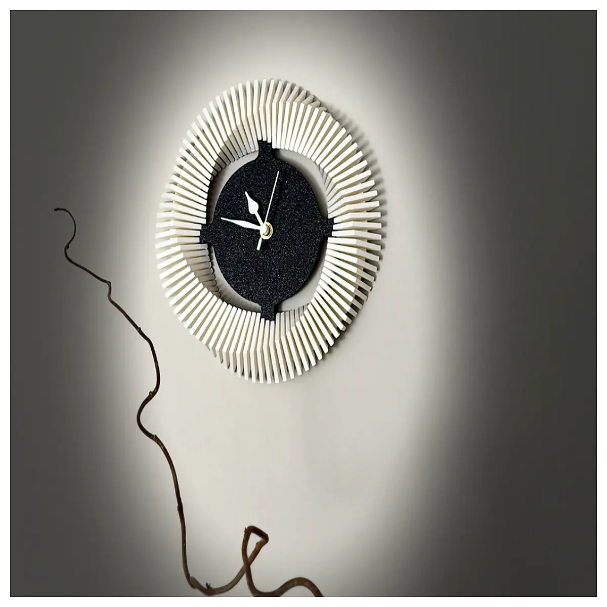 modern spiral wall clock for living room abstract vortex design silent movement home decor accent piece
