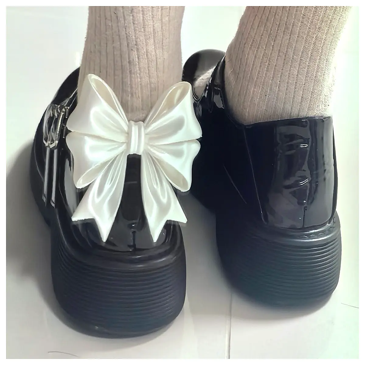 Bow Shoe Clips Easy Slip On Shoes Kids Sneakers Sock Grippers Shoe Accessories Footwear Fasteners