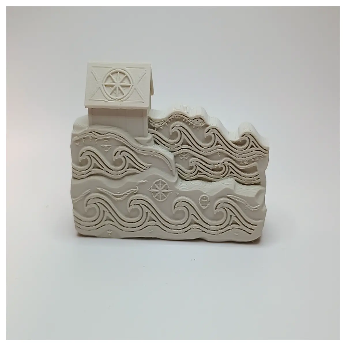 Ocean Wave House Model Nautical Decor Ship Wall Art Marine Sculpture Home Interior Decoration
