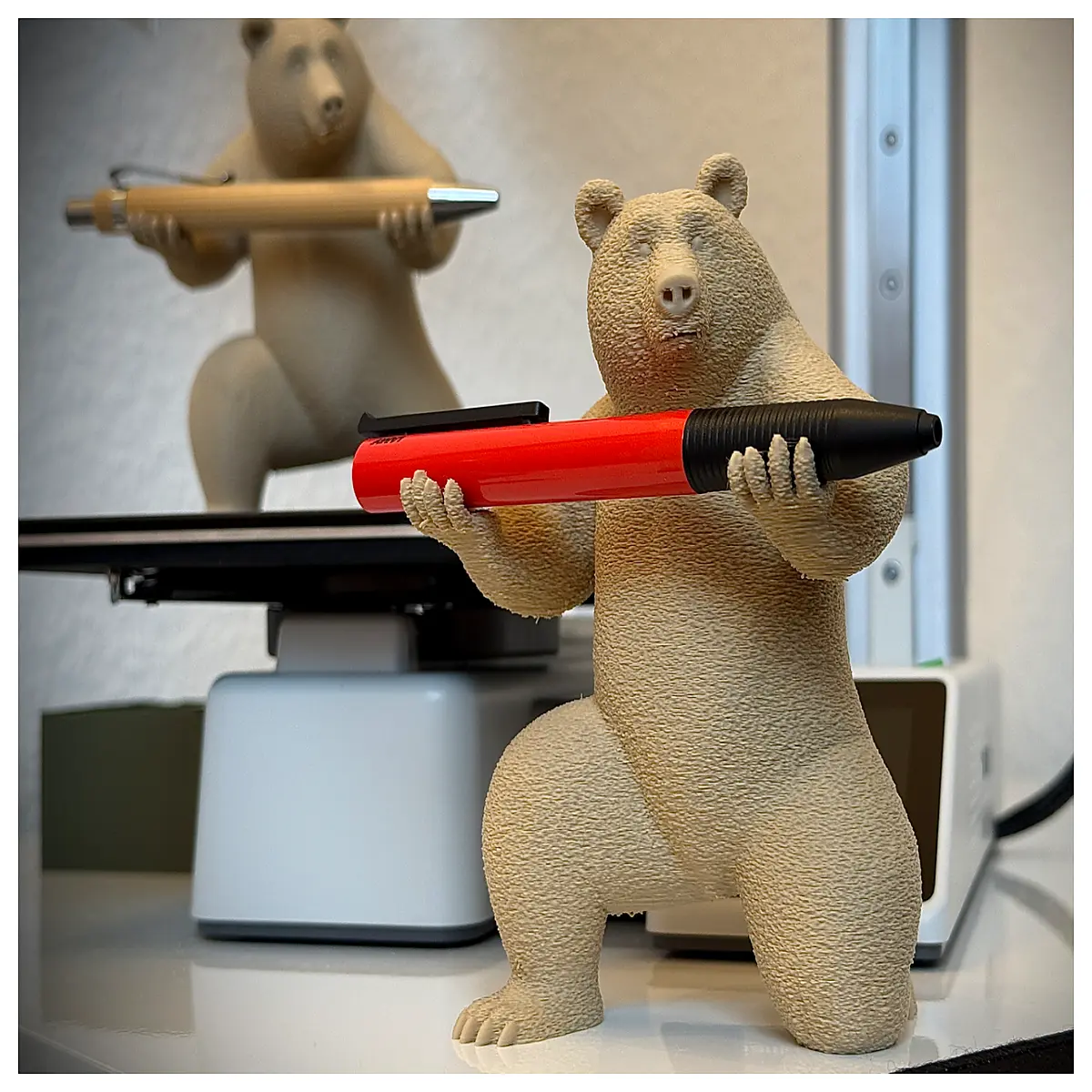 Bear Pencil Case Desktop Organizer Office School Supplies Cute Bear Gift Box Student Present