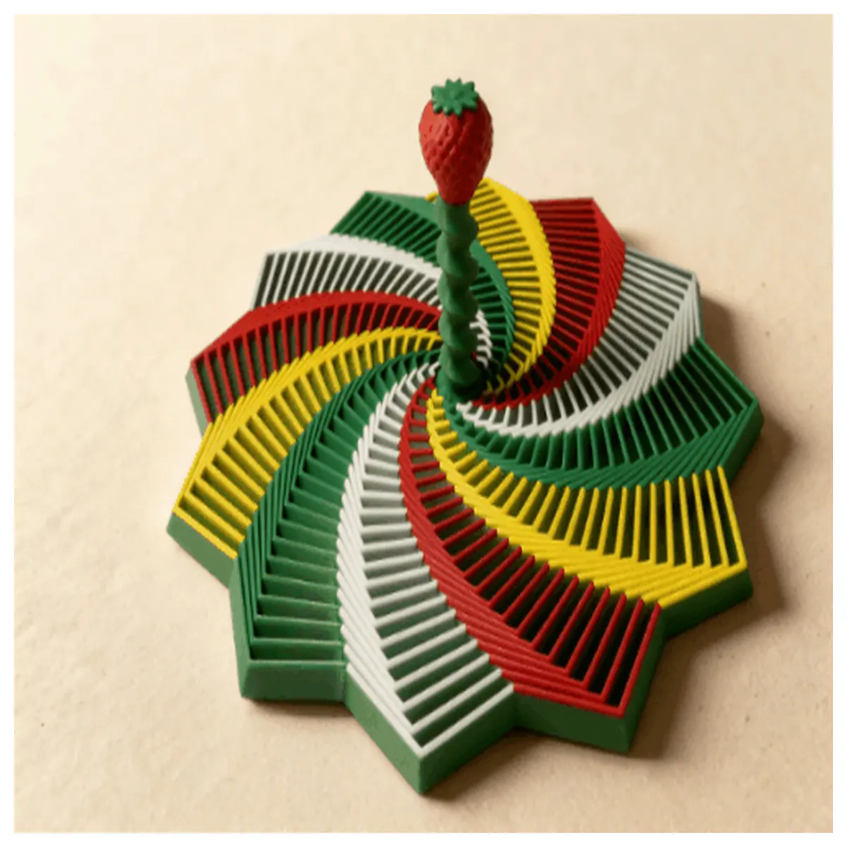 Twelve Point Star Strawberry Rotating Stress Relief Toy Fidget Spinner Anxiety Relief Cool Rotating Toy Sensory Gadget