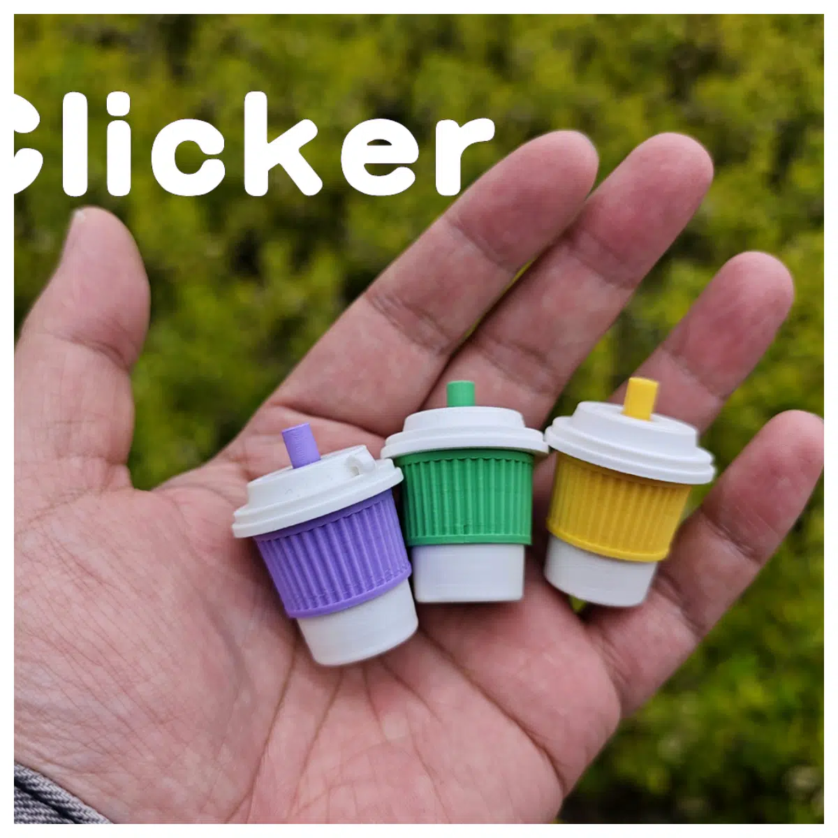 Mini Coffee Cup Clicker Keychain Coffee Cup Gadget Coffee Lover Coffee Cup Accessories Creative Gift