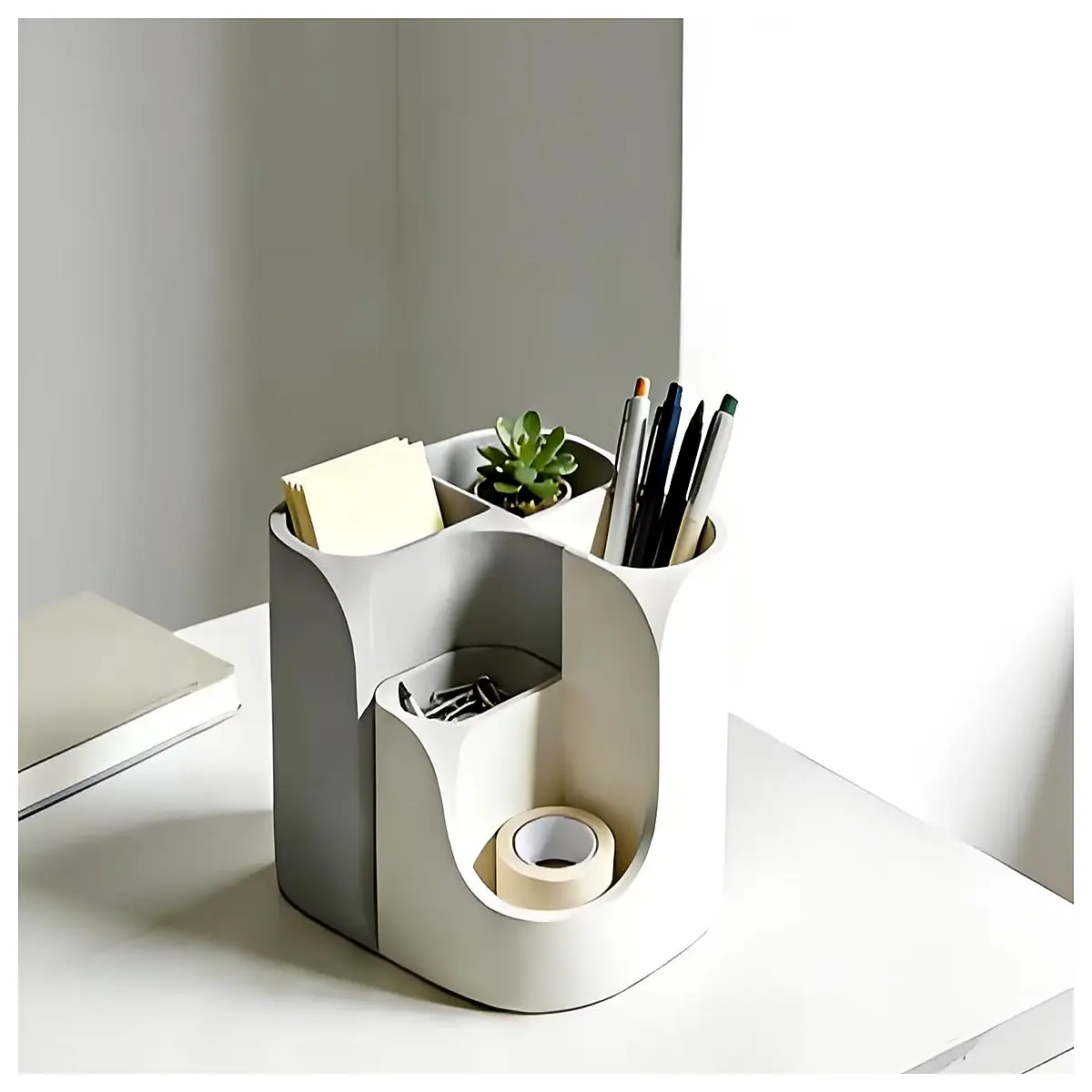 Pen Holder Organizer Desk Storage Box Pen Case Portable Student Stationery Holder Creative Accessory Writing Supplies