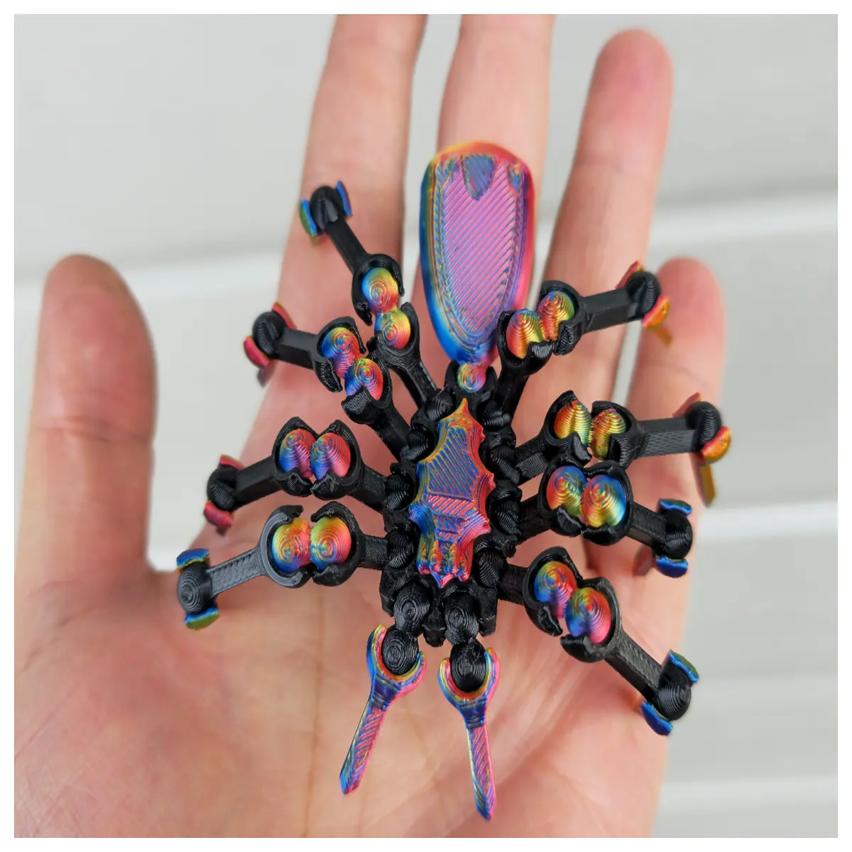 rainbow spider pendant iridescent glass bead charm cosmic nebula jewelry women