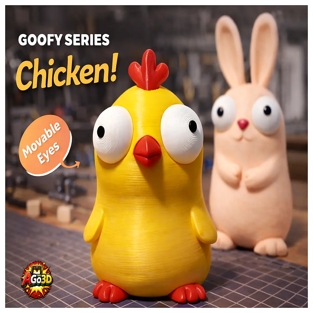 Movable Chicken Eye Model Toy Series Collectible Figurine Accessory Animation Parts