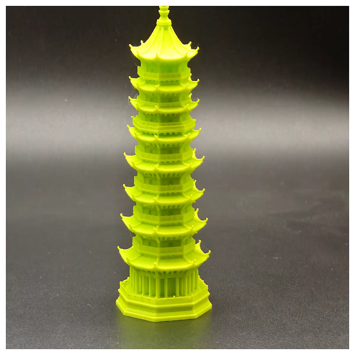 wooden pagoda tower desk ornament success career promotion boss