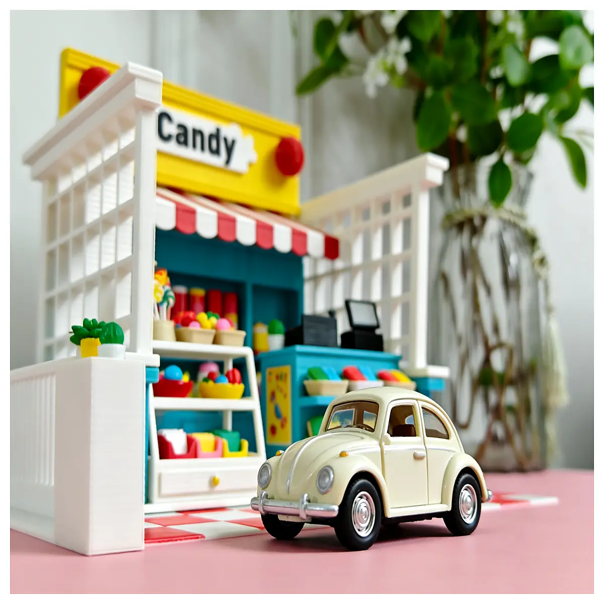 Dopamine Candy Shop Miniature Model 1 64 Tiny Sweet Treat Store Scene Healing Vibes