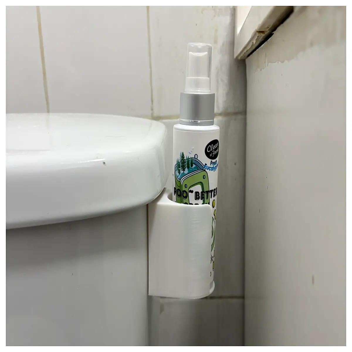 toilet holder wall mount for poo better deodorizer bathroom odor eliminator dispenser rack flush scent sprayer organizer