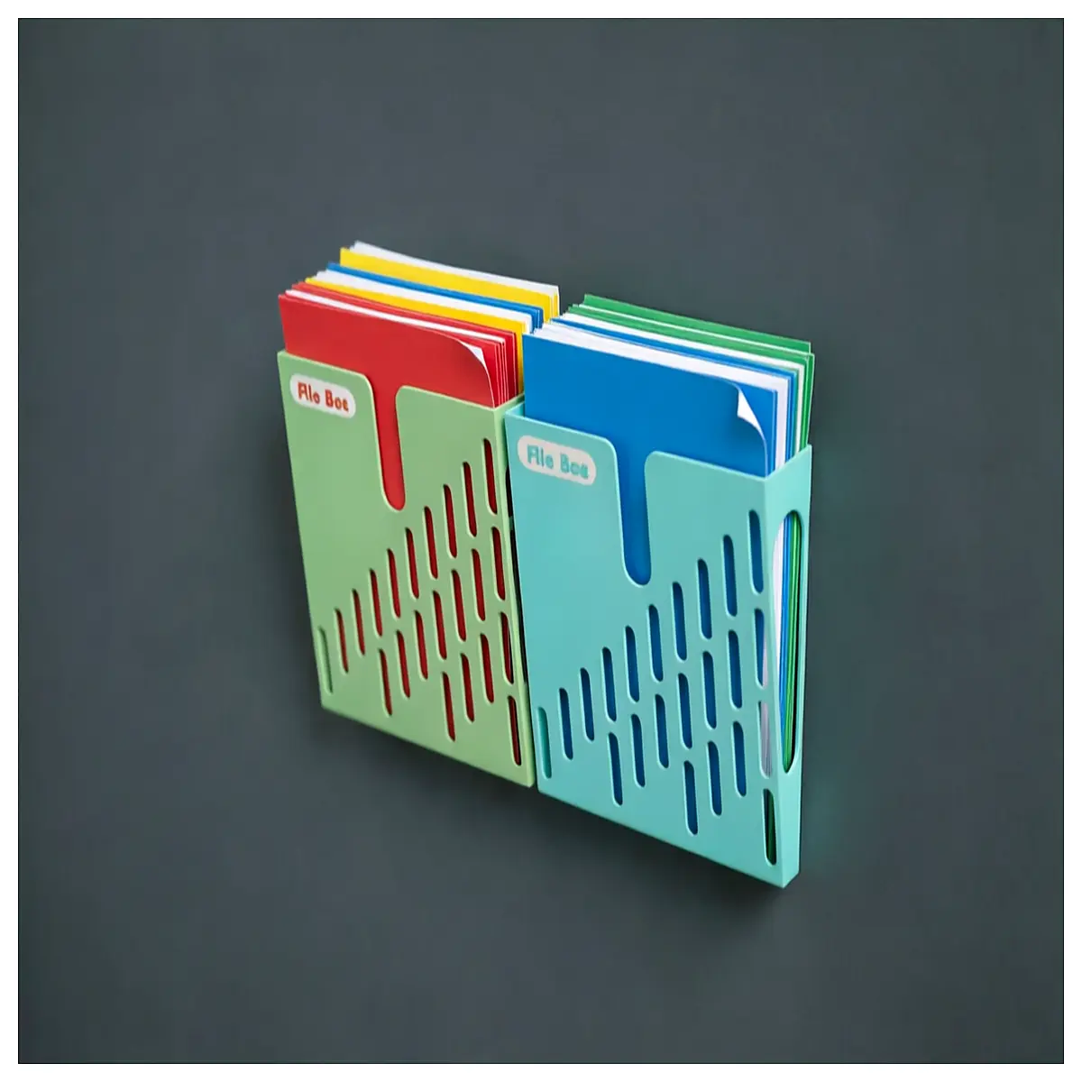Wall Mounted File Organizer A4 Paper Storage Box Desk Storage Office Supplies Document Holder