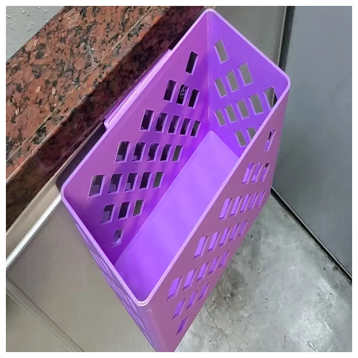 Cabinet Door Storage Basket Kitchen Wall Mounted Trash Can Hanging Organizer Basket Multi Purpose Bins