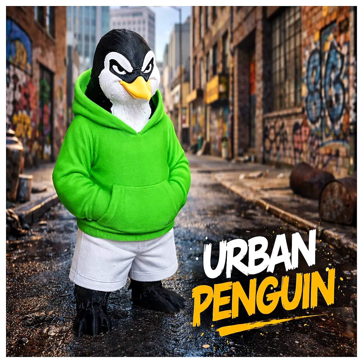 cute penguin plush toy for kids cool city style animal doll soft stuffed animal gift trendy cartoon character pillow baby comfort buddy
