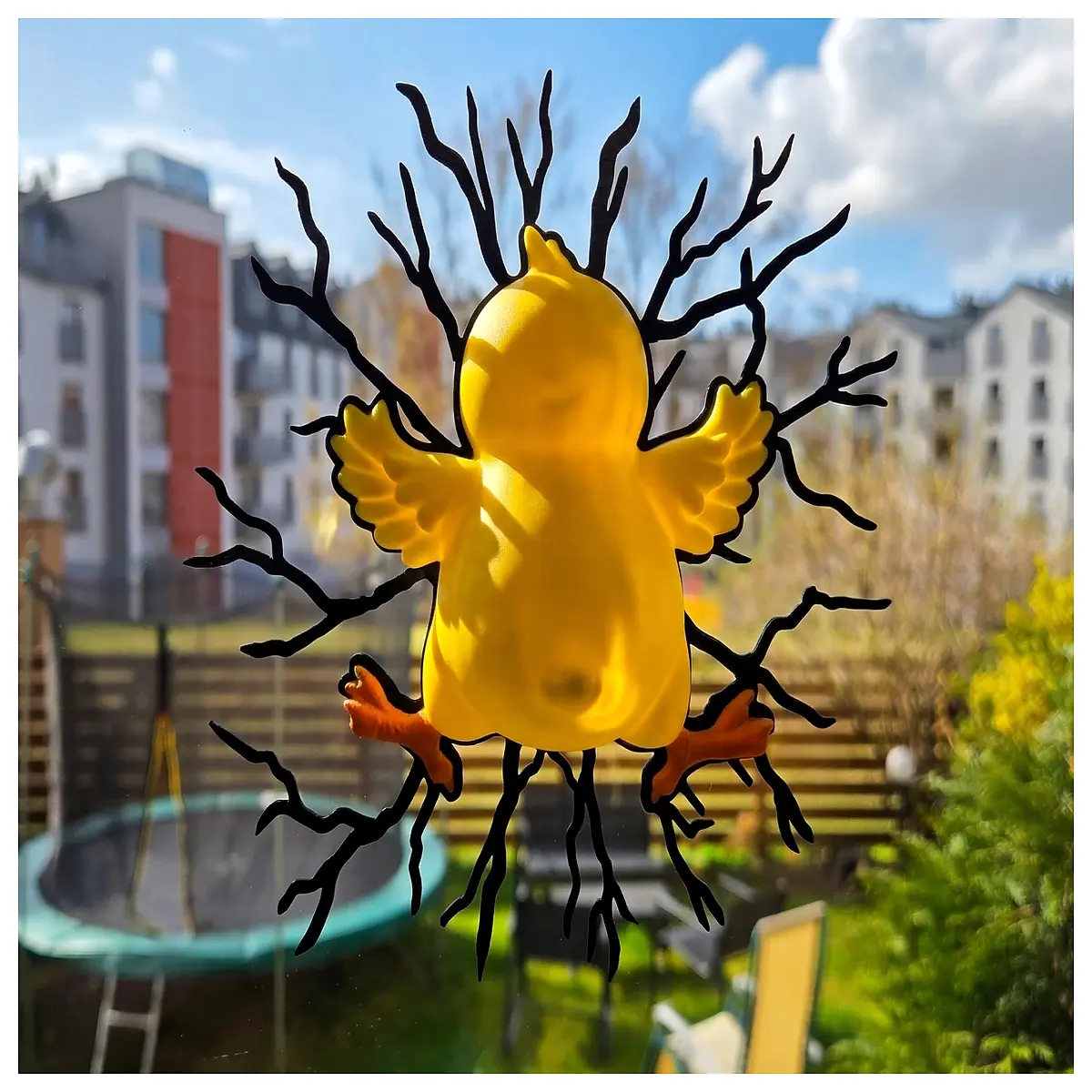 Easter Decoration Splatter Chicks Window Decal Fridge Magnet Easter Gift Festive Decor
